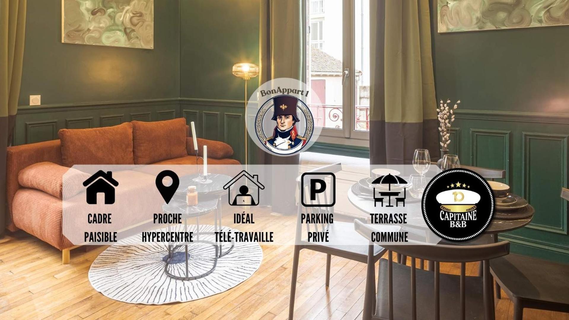 Bonappart 1 - Charme Napoleonien & Confort Apartment
